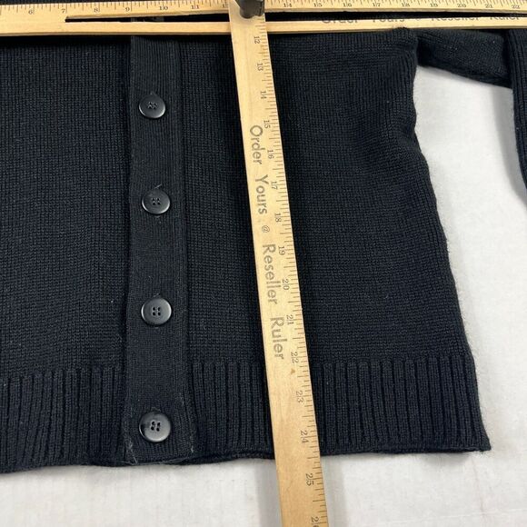 Military Equipment Wool Blend Cardigan Sweater Black Button Up Utility 38R Med - Picture 7 of 10